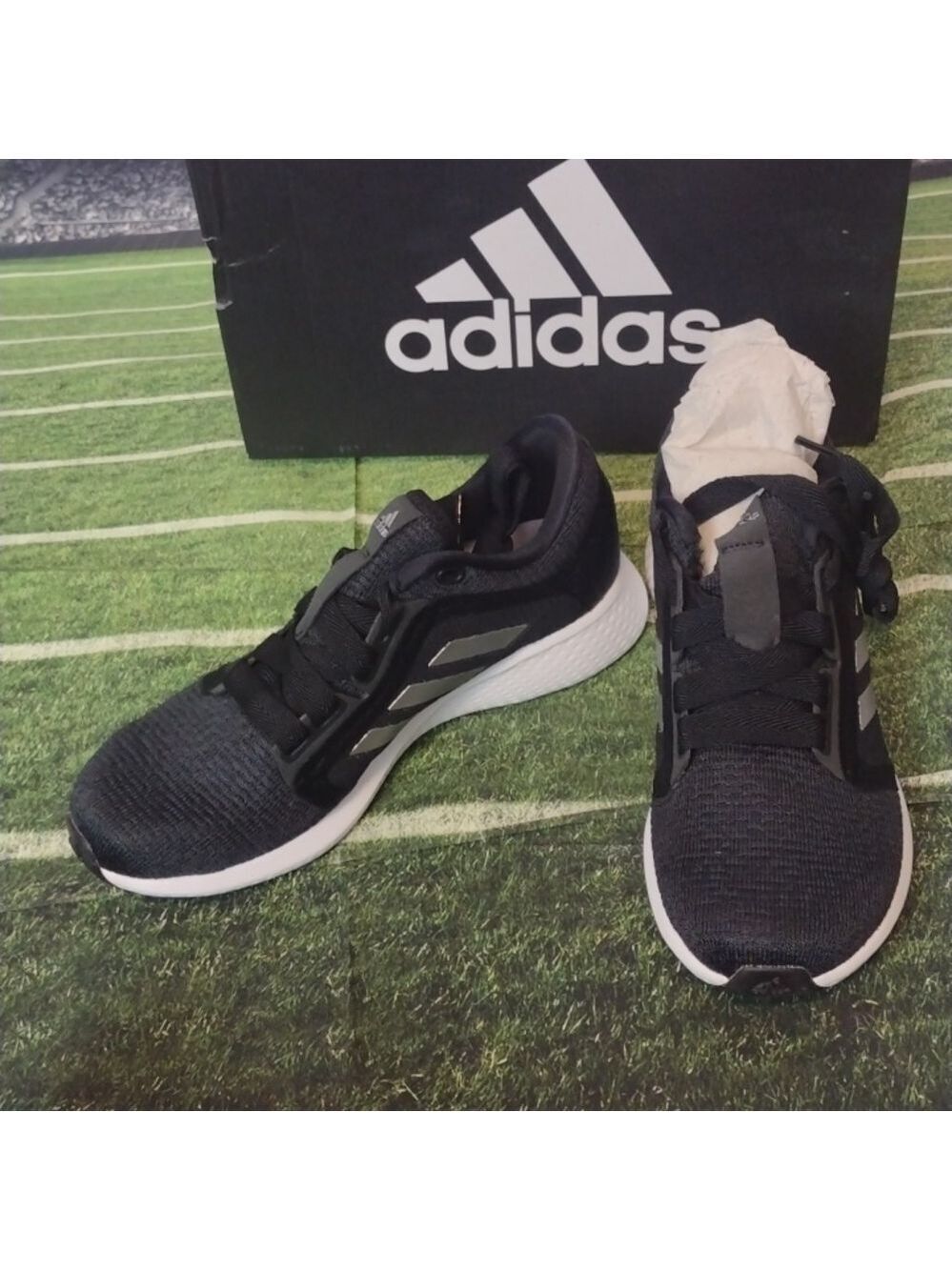 ADIDAS edge luxe 4 black white shoes size 6